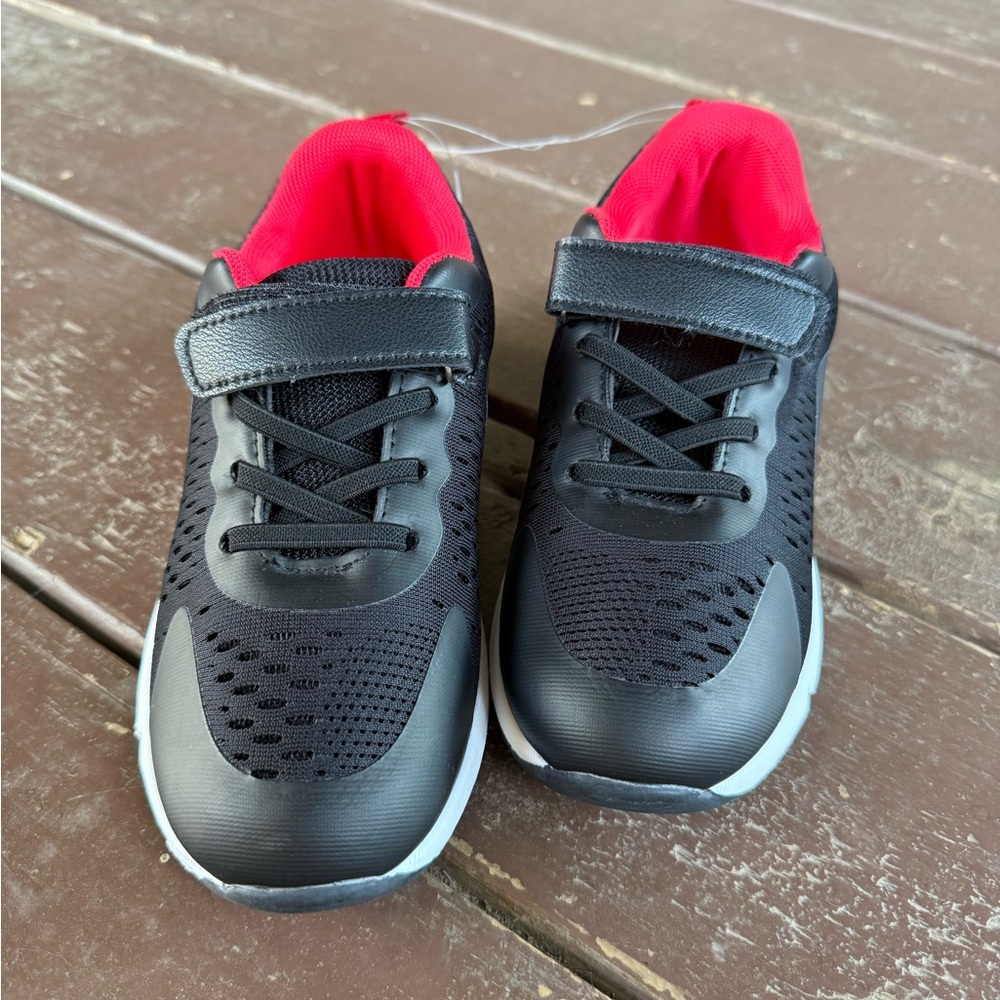Kids Black and Red Sneakers- never worn
